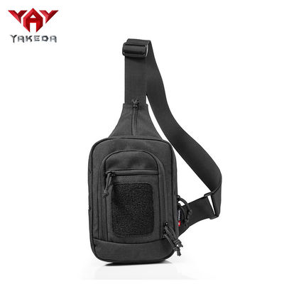 China Durable Black Nylon Tactical Sling Bag , Cross Body Gun Backpack supplier