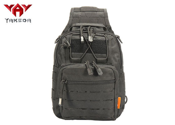 China Rainproof Laser Cut Outside Hiking Tactical Sling Bag PP Webbing Size 24*17*27.5CM supplier